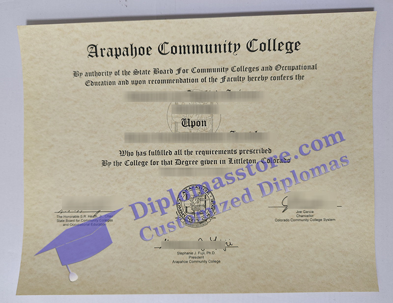 Arapahoe Community College diploma, Arapahoe Community College certificate,