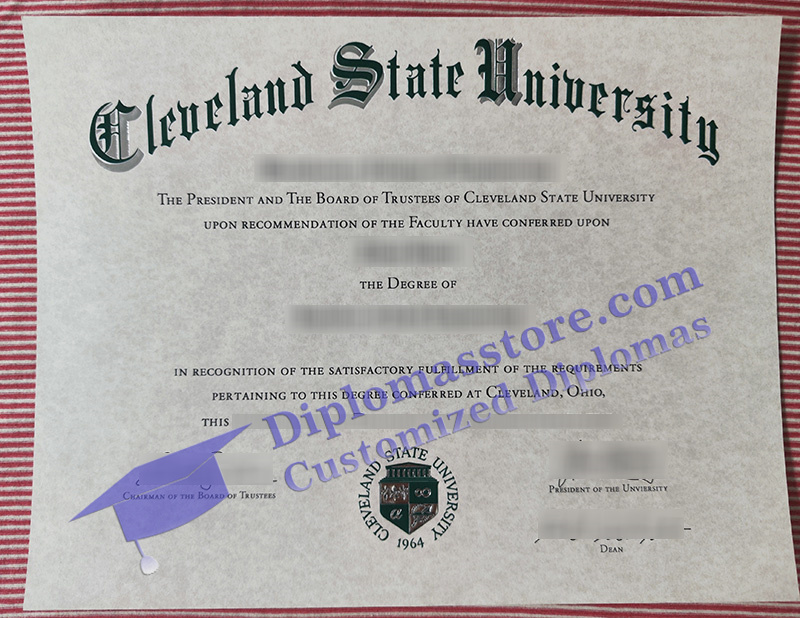 Cleveland State University diploma, Cleveland State University degree,