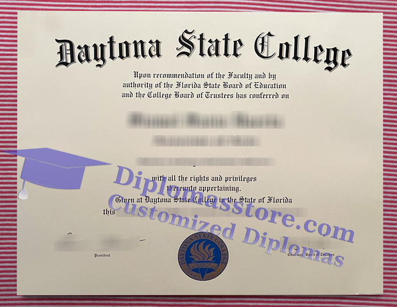 Daytona State College diploma, Daytona State College certificate,