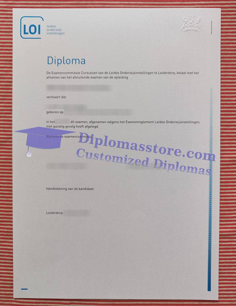 LOI Hogeschool diploma, LOI Hogeschool certificate,