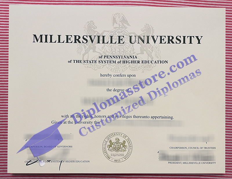 Millersville University diploma, Millersville University certificate,