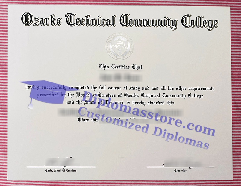 Ozarks Technical Community College diploma, OTC certificate,