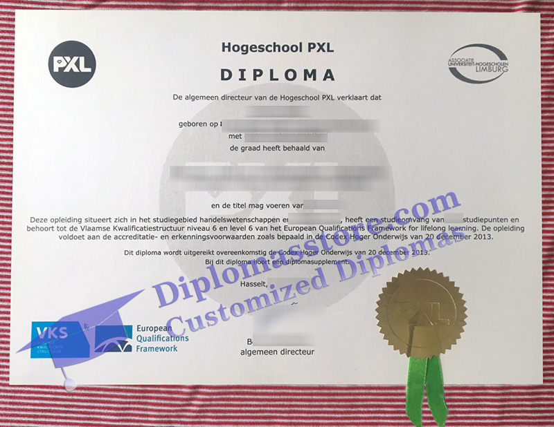 PXL University College degree, Hogeschool PXL diploma,