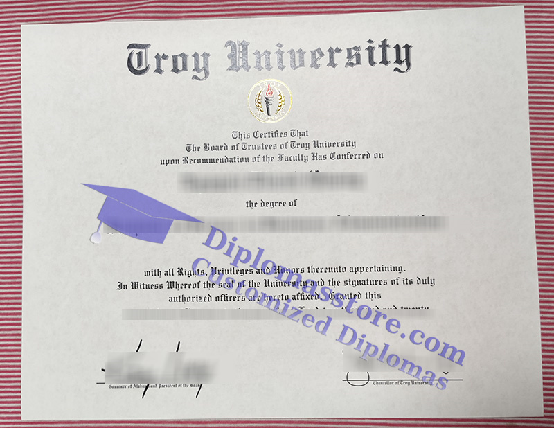 Troy University diploma, Troy University certificate,