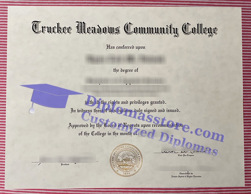 Truckee Meadows Community College diploma, Truckee Meadows Community College degree,