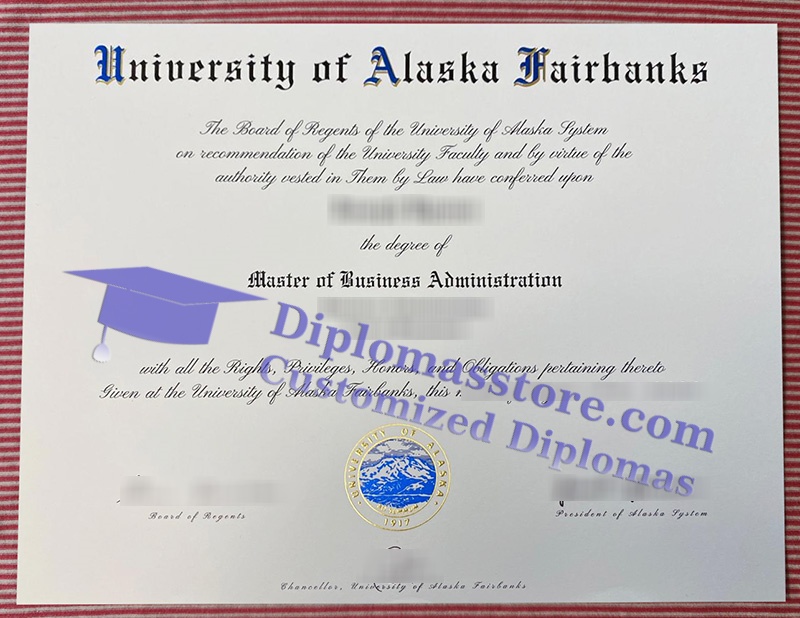 University of Alaska Fairbanks diploma, University of Alaska Fairbanks certificate,