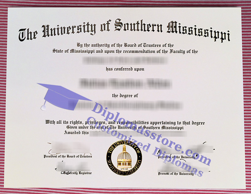 University of Southern Mississippi diploma, University of Southern Mississippi degree,