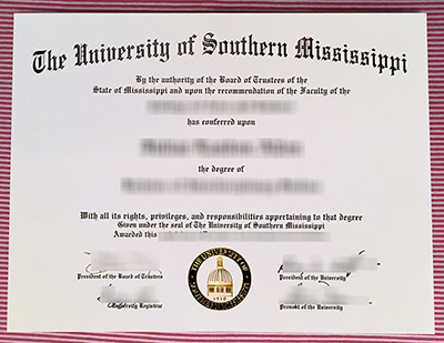 University of Southern Mississippi certificate