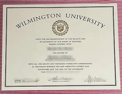 Wilmingtong University certificate