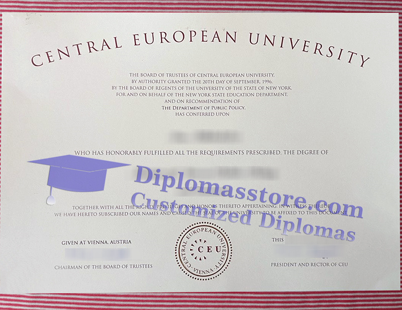 Central European University diploma, Central European University degree,