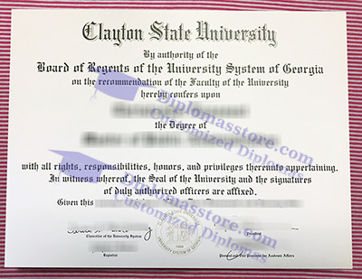 Clayton State University certificate