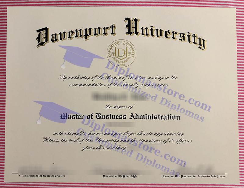 Davenport University diploma, Davenport University degree,