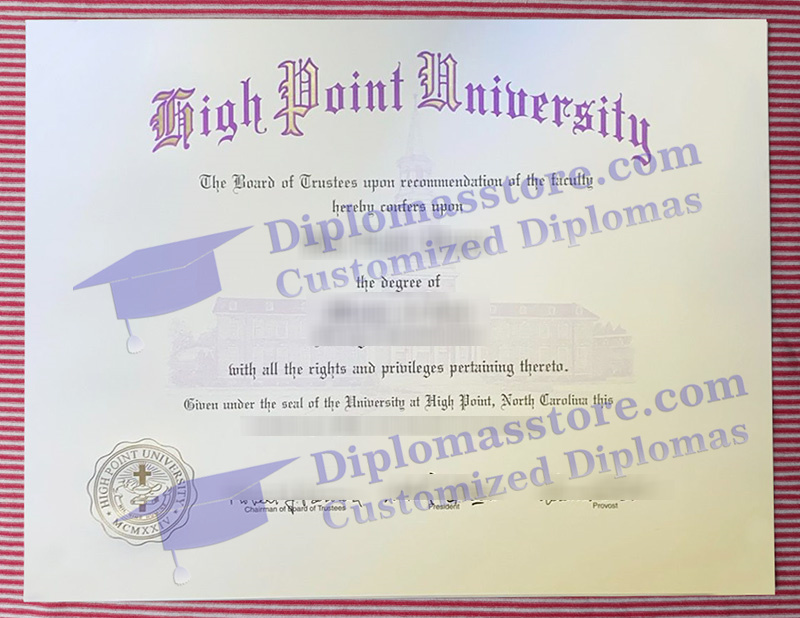 diploma, High Point University degree,