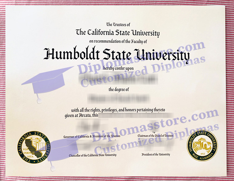 Humboldt State University diploma, Humboldt State University degree,