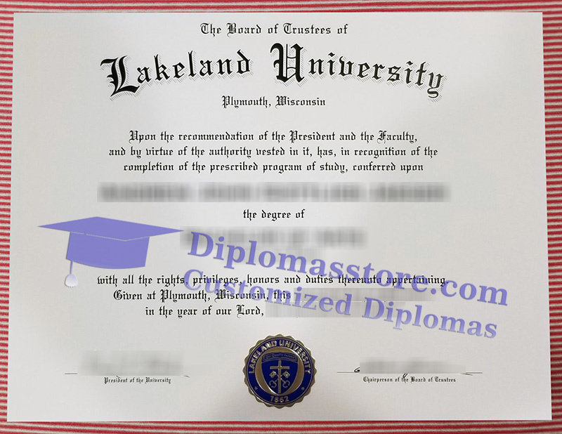 Lakeland University diploma, Lakeland University certificate,