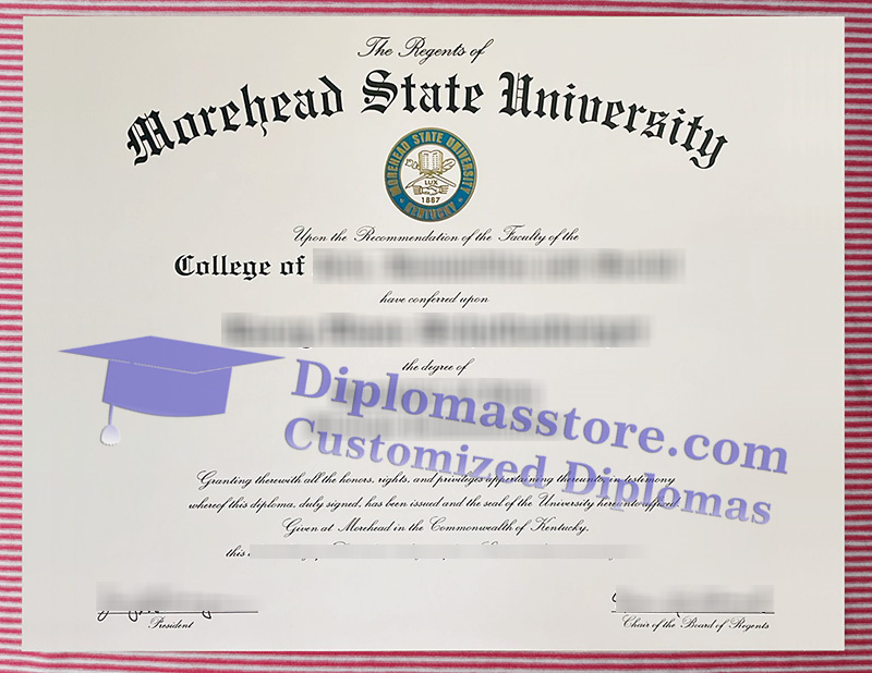 Morehead State University diploma, Morehead State University certificate,