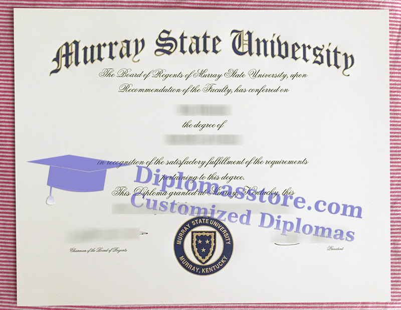 Murray State University diploma, Murray State University certificate,