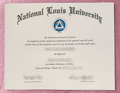 National Louis University certificate