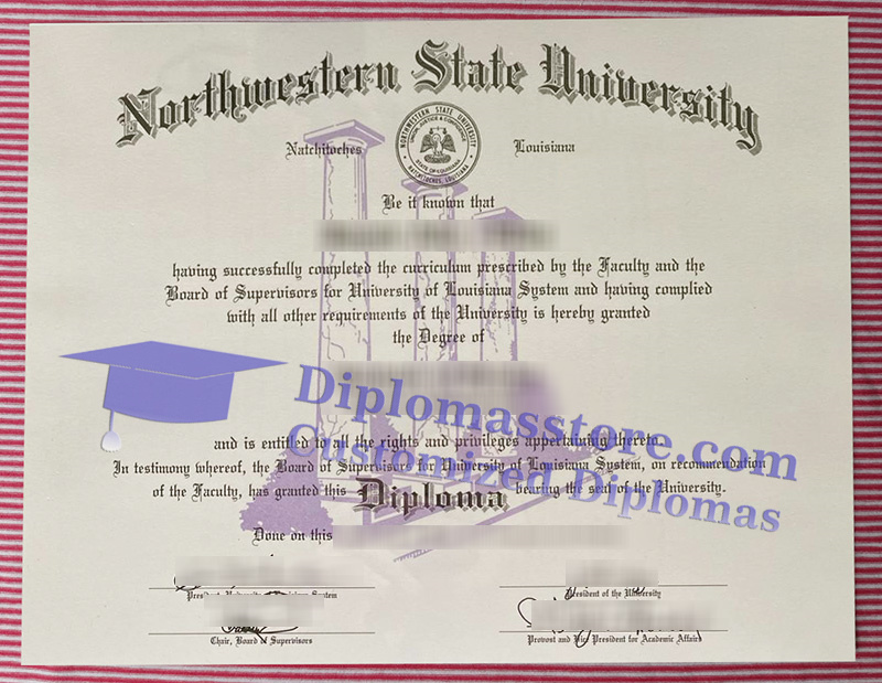 Northwestern State University diploma, Northwestern State University degree,