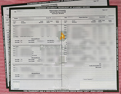 Rasmussen University transcript