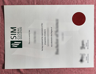 SIM Global Education certificate