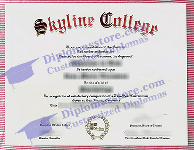 Skyline College certificate