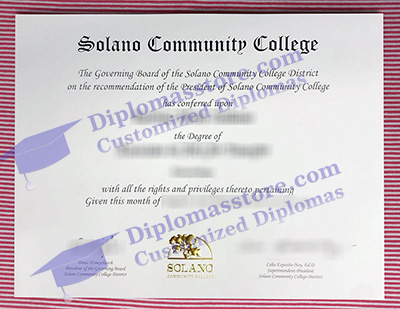 Solano Community College certificate