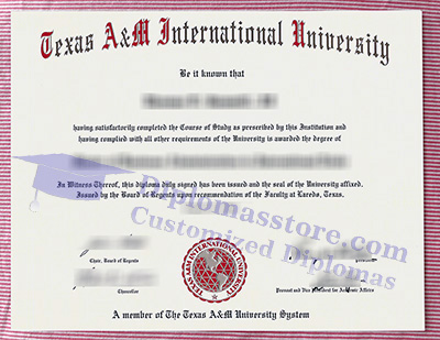 Texas A&M International University diploma