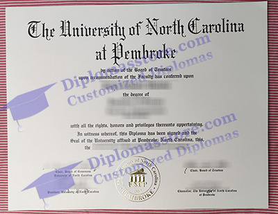 UNC Pembroke certificate