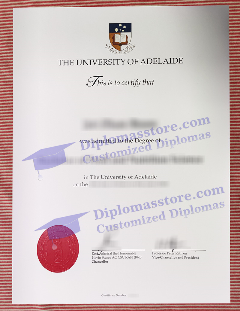 University of Adelaide degree, University of Adelaide certificate,