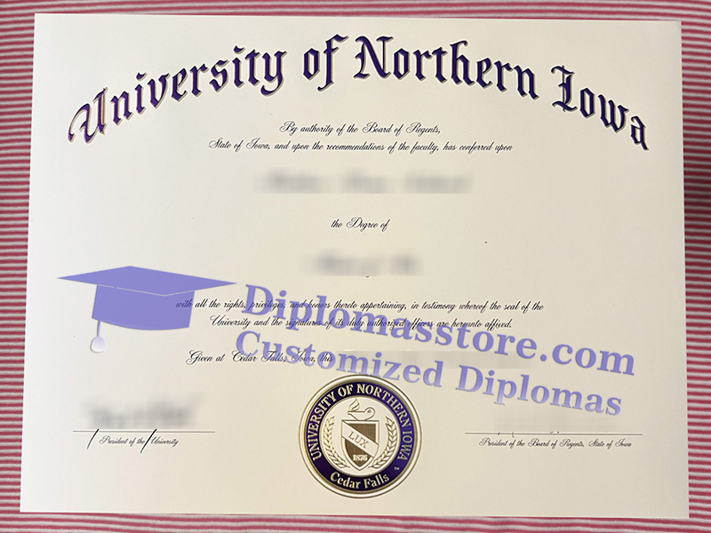 University of Northern Iowa diploma, University of Northern Iowa degree,