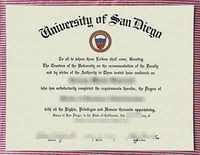 University of San Diego certificate