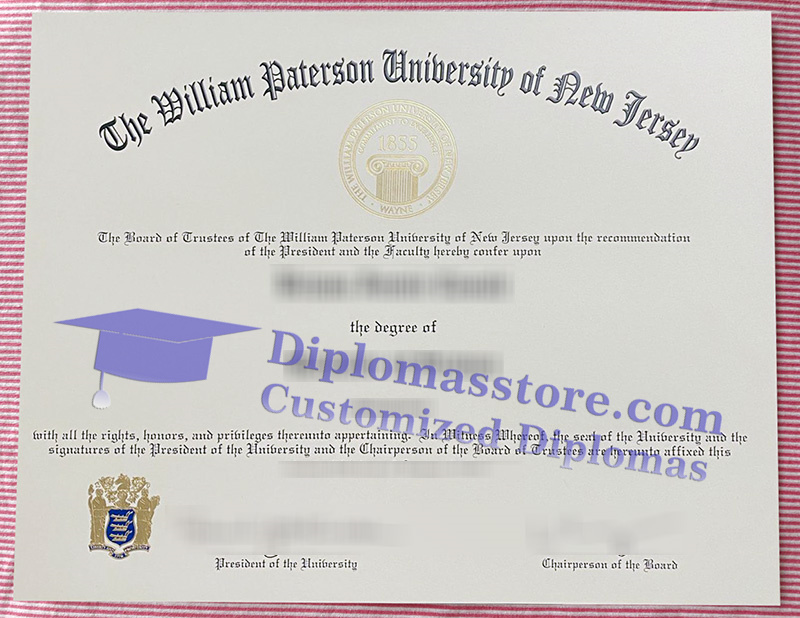 William Paterson University diploma, William Paterson University degree,