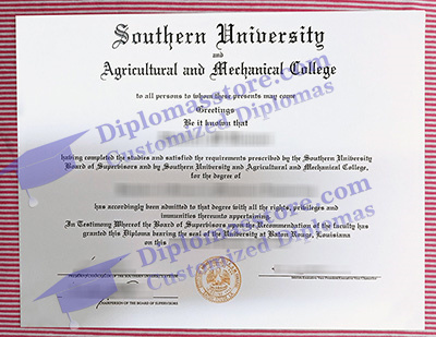 Southern University and A&M College certificate