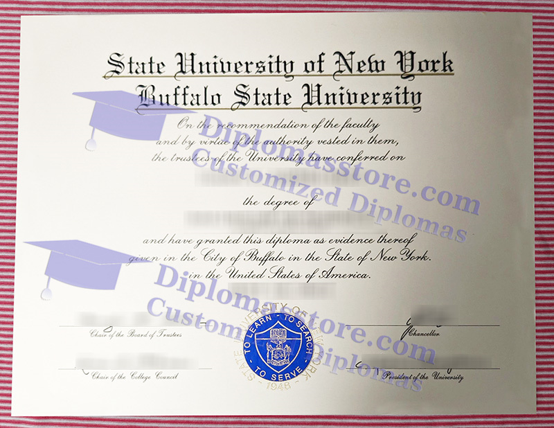 Buffalo State University diploma, Buffalo State University degree,