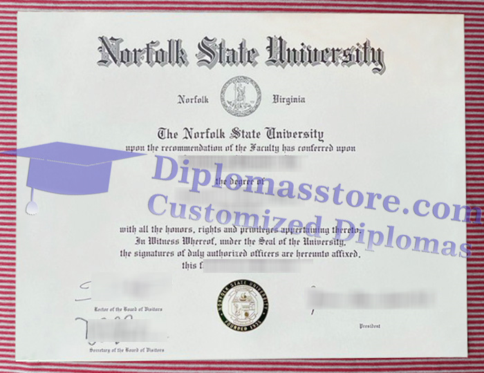 Norfolk State University diploma, Norfolk State University degree,