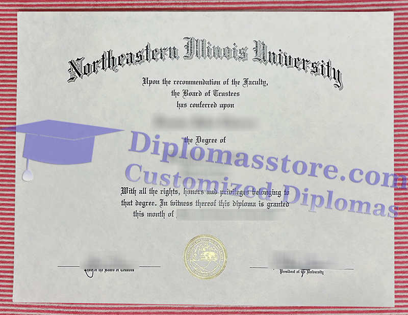 Northeastern Illinois University diploma, Northeastern Illinois University certificate,