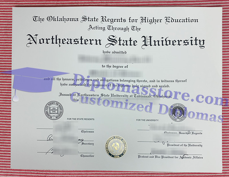 Northeastern State University diploma, Northeastern State University degree,