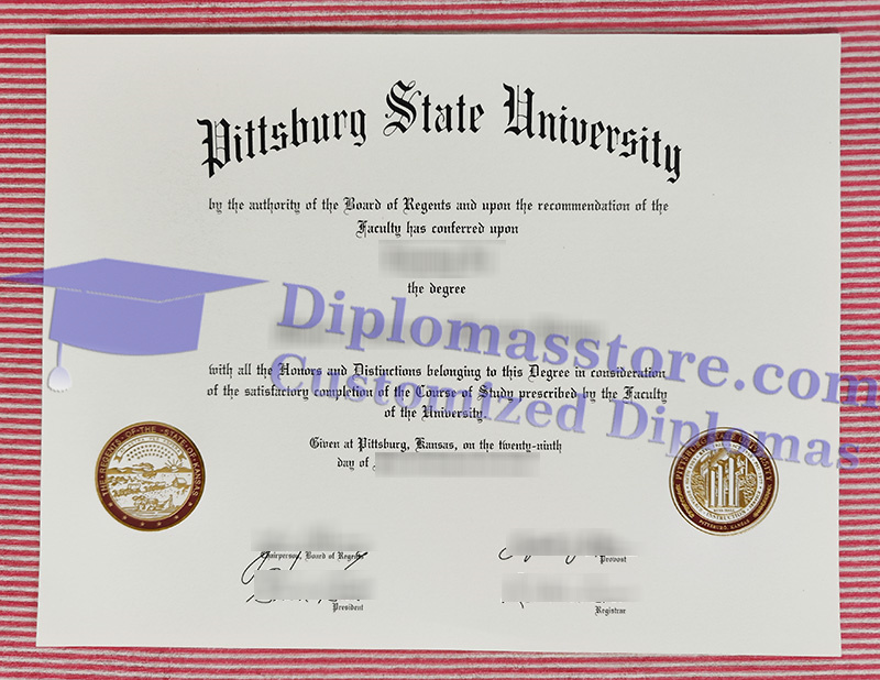 Pittsburg State University diploma, Pittsburg State University degree,