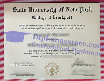 SUNY Brockport certificate