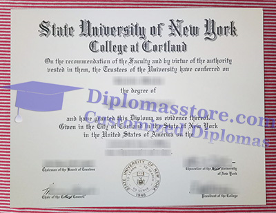 SUNY Cortland certificate