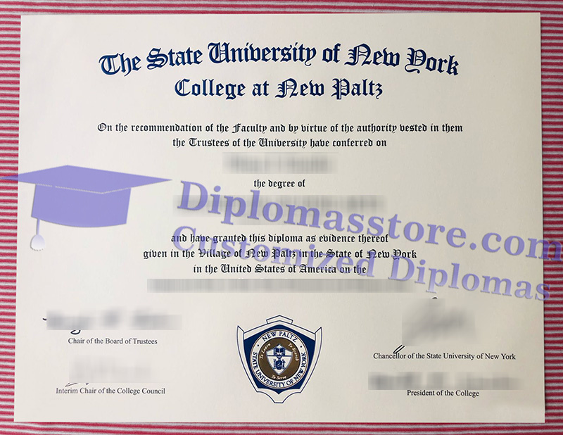 SUNY New Paltz diploma, SUNY College at New Paltz degree,