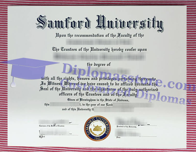 Samford University diploma, Samford University degree,