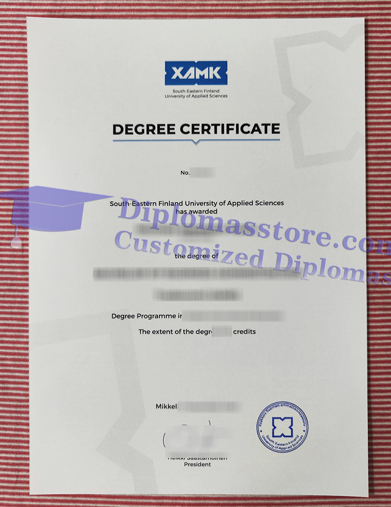 South-Eastern Finland UAS degree, Xamk diploma,