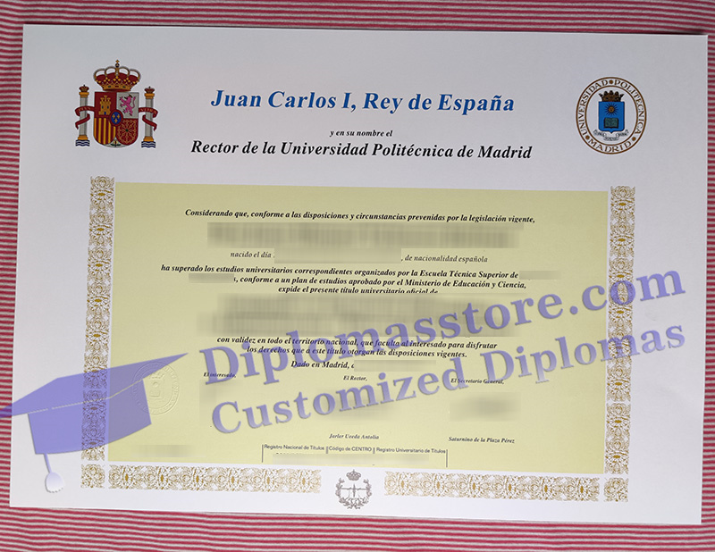 Universidad Politécnica de Madrid título, Universidad Politécnica de Madrid diploma,