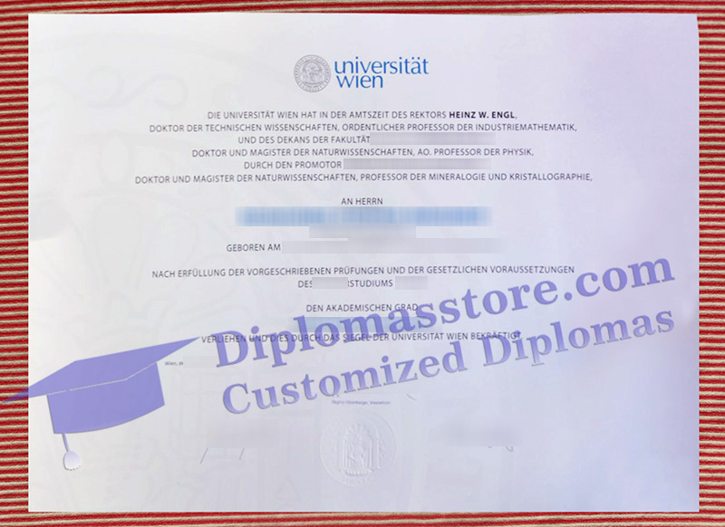 Universität Wien degree, Universität Wien diploma,