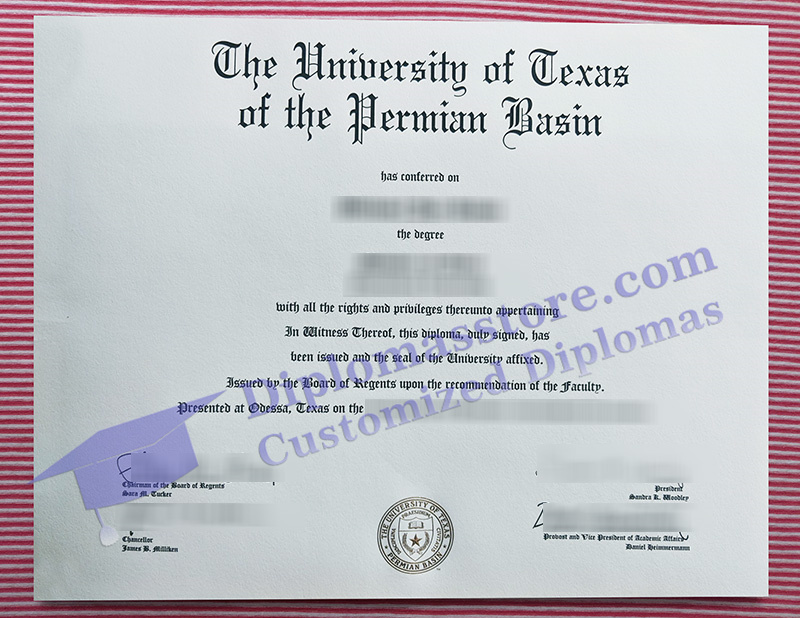 University of Texas of the Permian Basin degree, UTPB diploma,