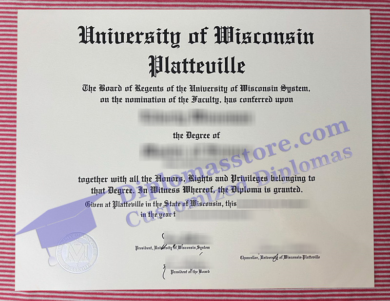 University of Wisconsin Platteville diploma, University of Wisconsin Platteville certificate,