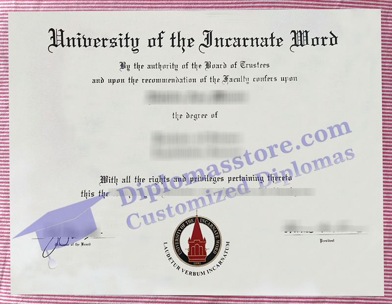 University of the Incarnate Word diploma, UIW certificate,