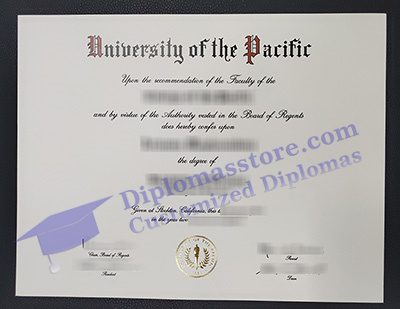 University of the Pacific certificate